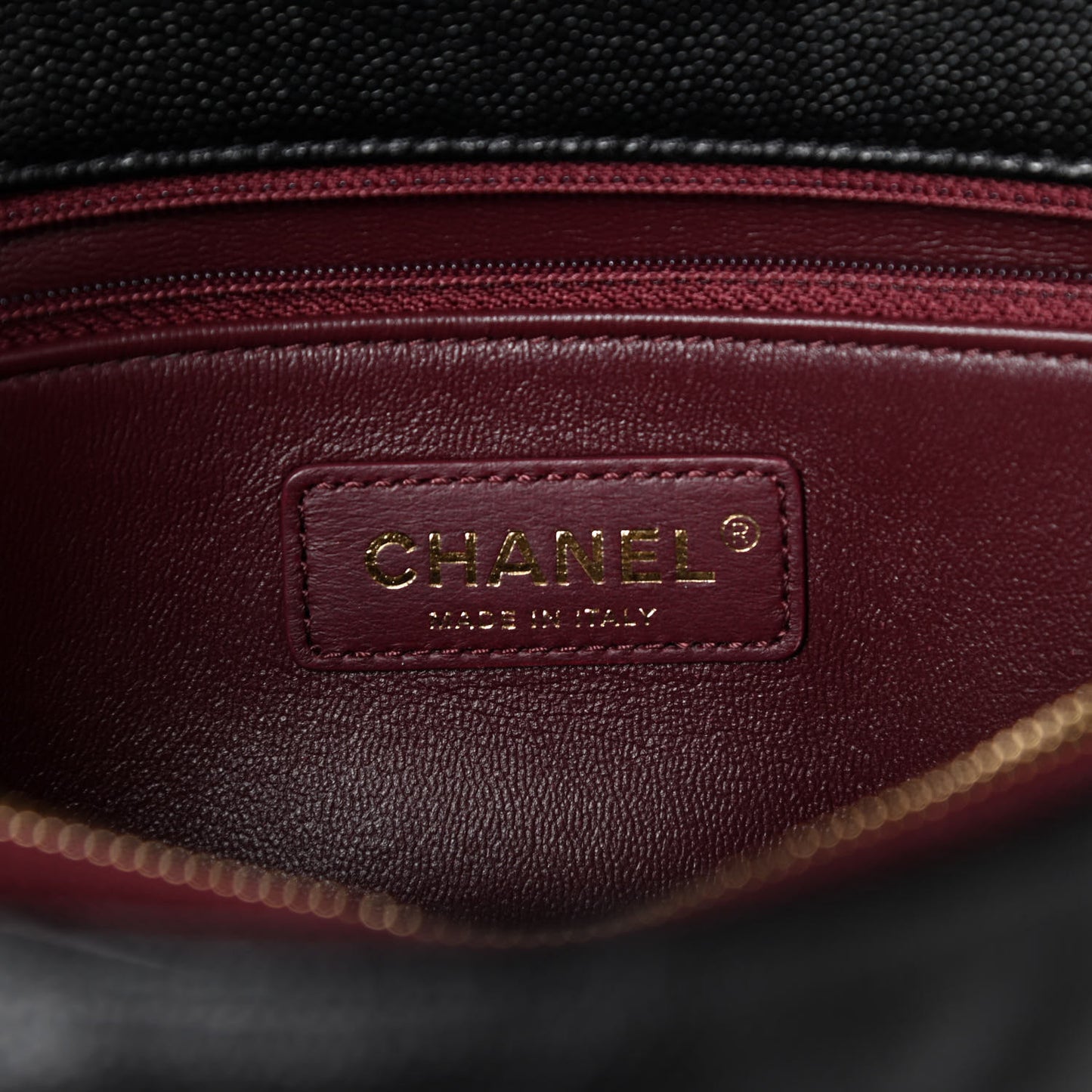 Caviar Quilted Small Coco Handle Flap Black