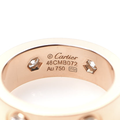Cartier 18K Pink Gold 6 Diamond 5.5mm LOVE Ring 46 3.75 4 of 5