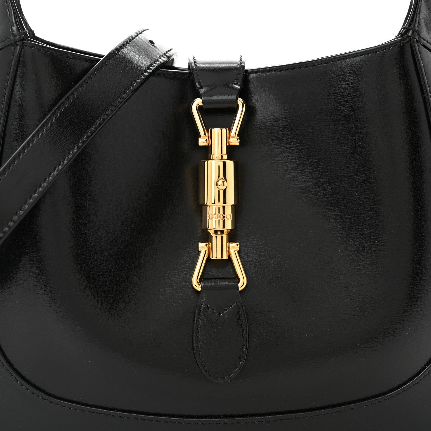 Gucci Boarded Dyana Lux Calfskin Small Jackie 1961 Hobo Black 8 of 10