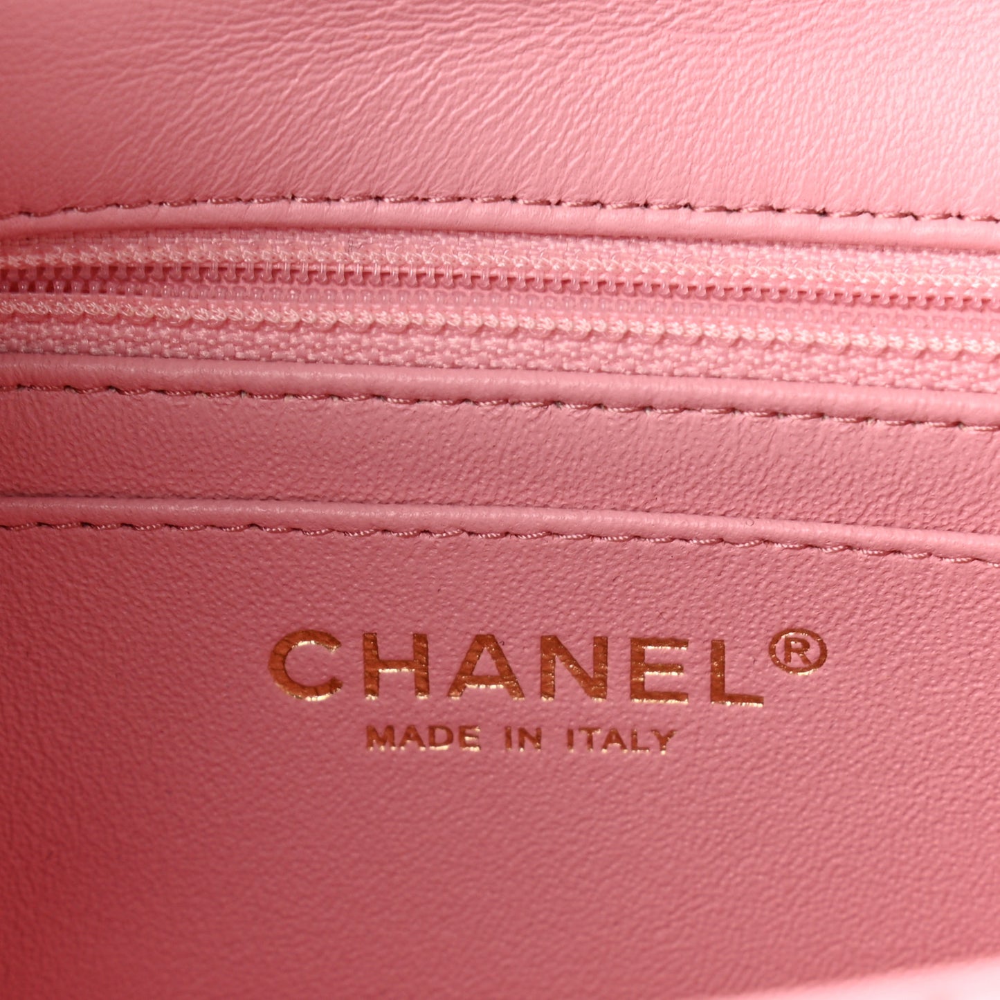 Lambskin Quilted Mini Rectangular Flap Pink