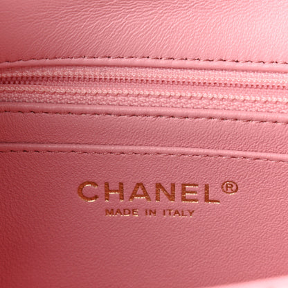 Chanel Lambskin Quilted Mini Rectangular Flap Pink 6 of 11