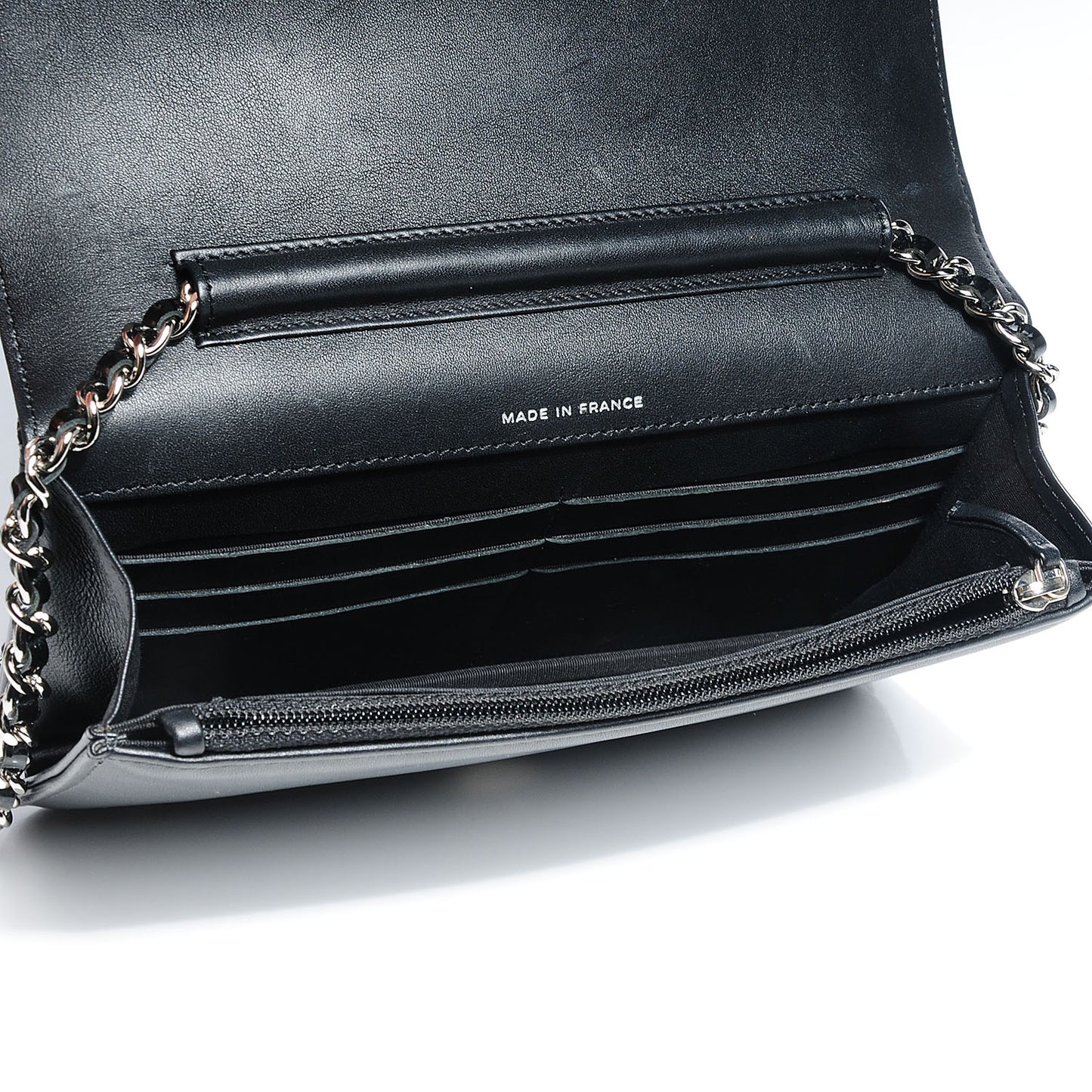 Patent Strass Wallet On Chain WOC Black
