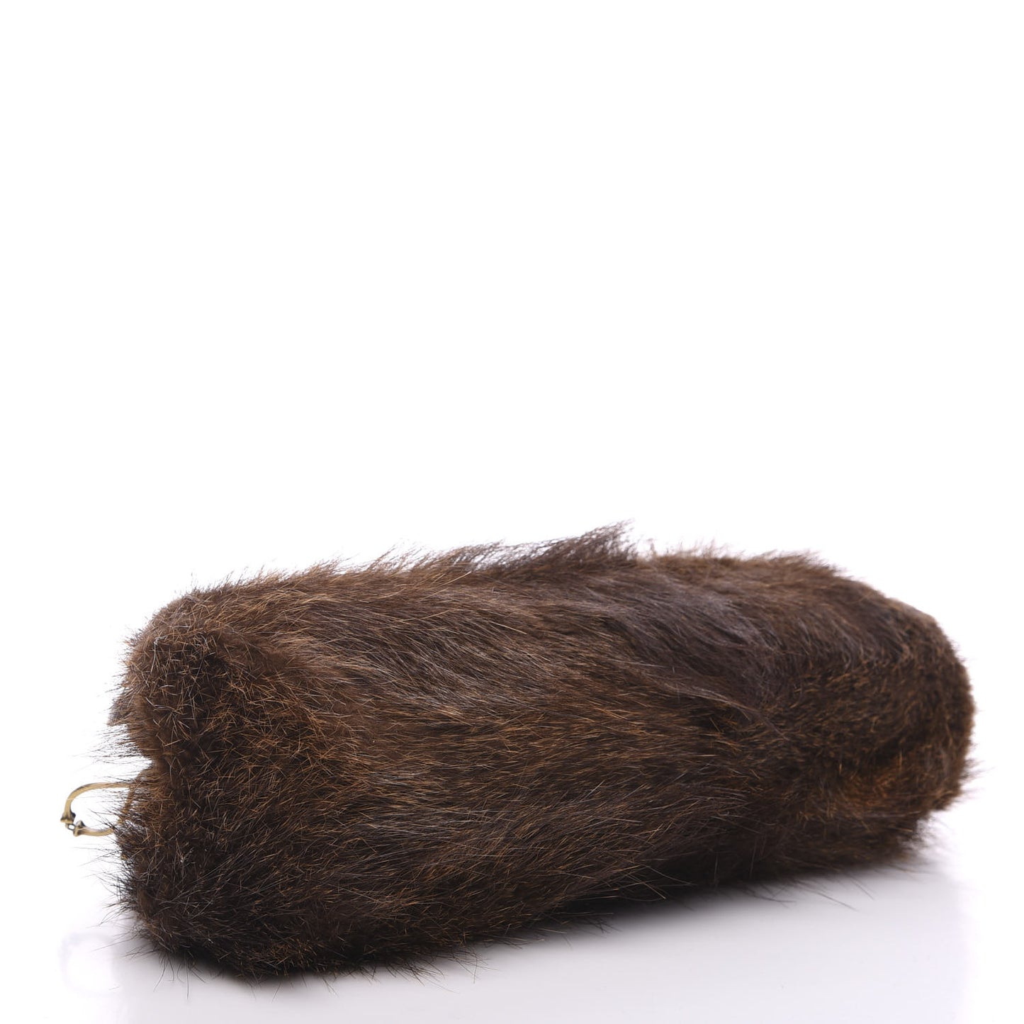 Beaver Fur Bamboo Medium Frame Satchel Brown
