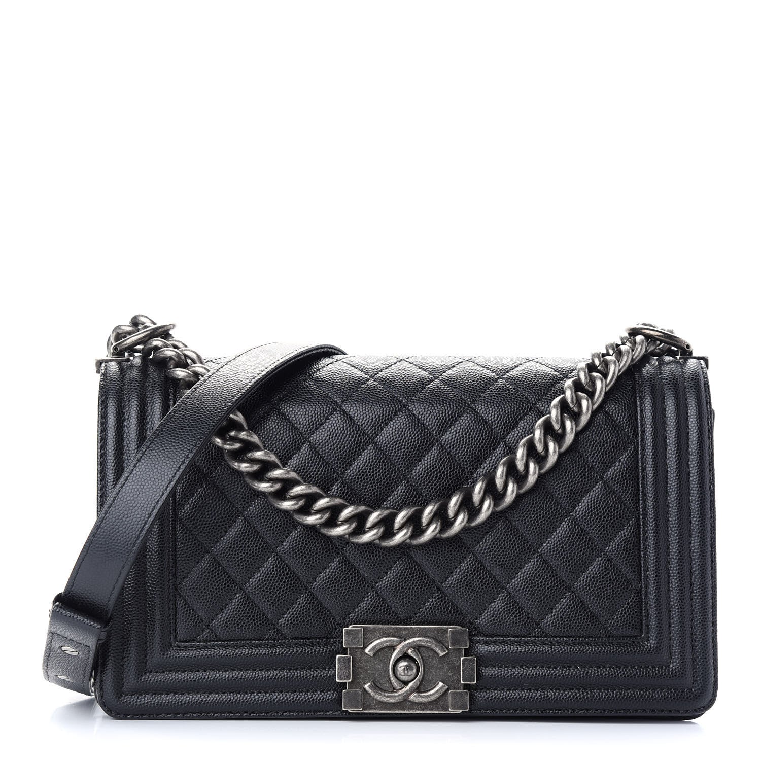 Chanel Caviar Quilted Medium Boy Flap Black 1 of 9