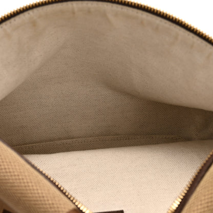 Gucci Monogram Jumbo GG Textured Dollar Calfskin Web Belt Bag Camel Ebony New Acero 5 of 11
