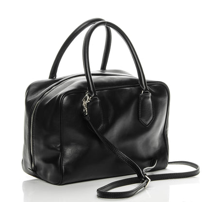 Prada Soft Calf Medium Inside Tote Black Mughetto 3 of 8