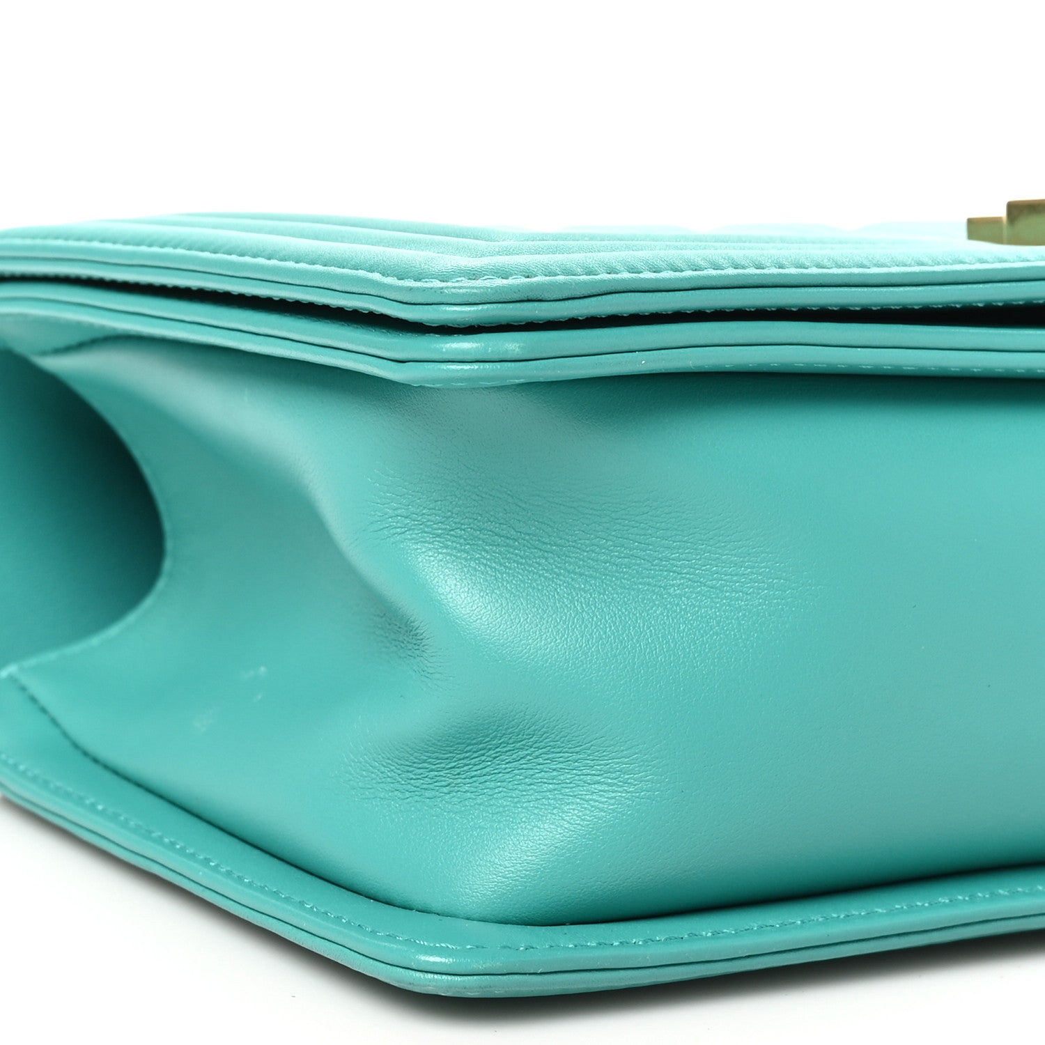 Chanel Calfskin Quilted Medium Boy Flap Turquoise 9 of 11