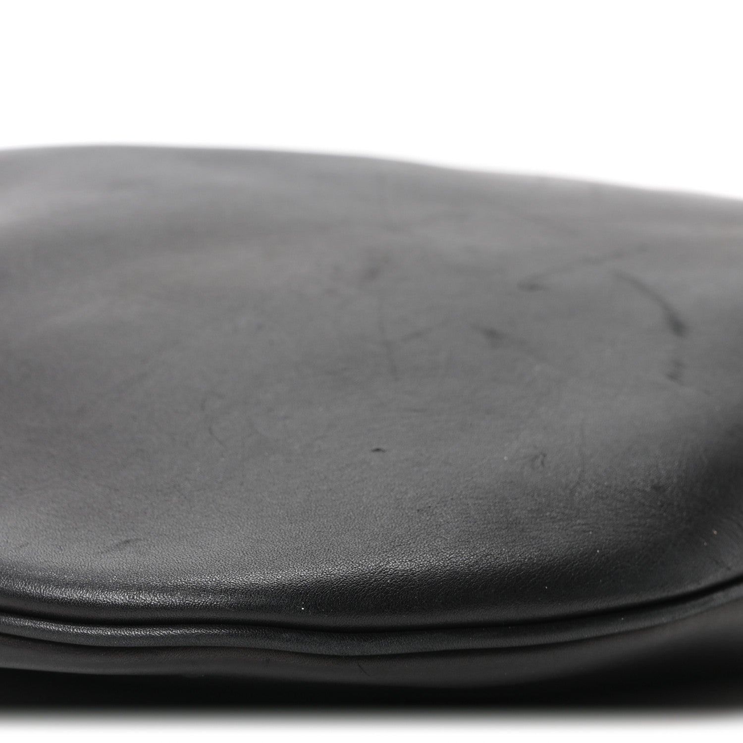 Saint Laurent Smooth Calfskin Paris VII Large Flat Hobo Black 10 of 11