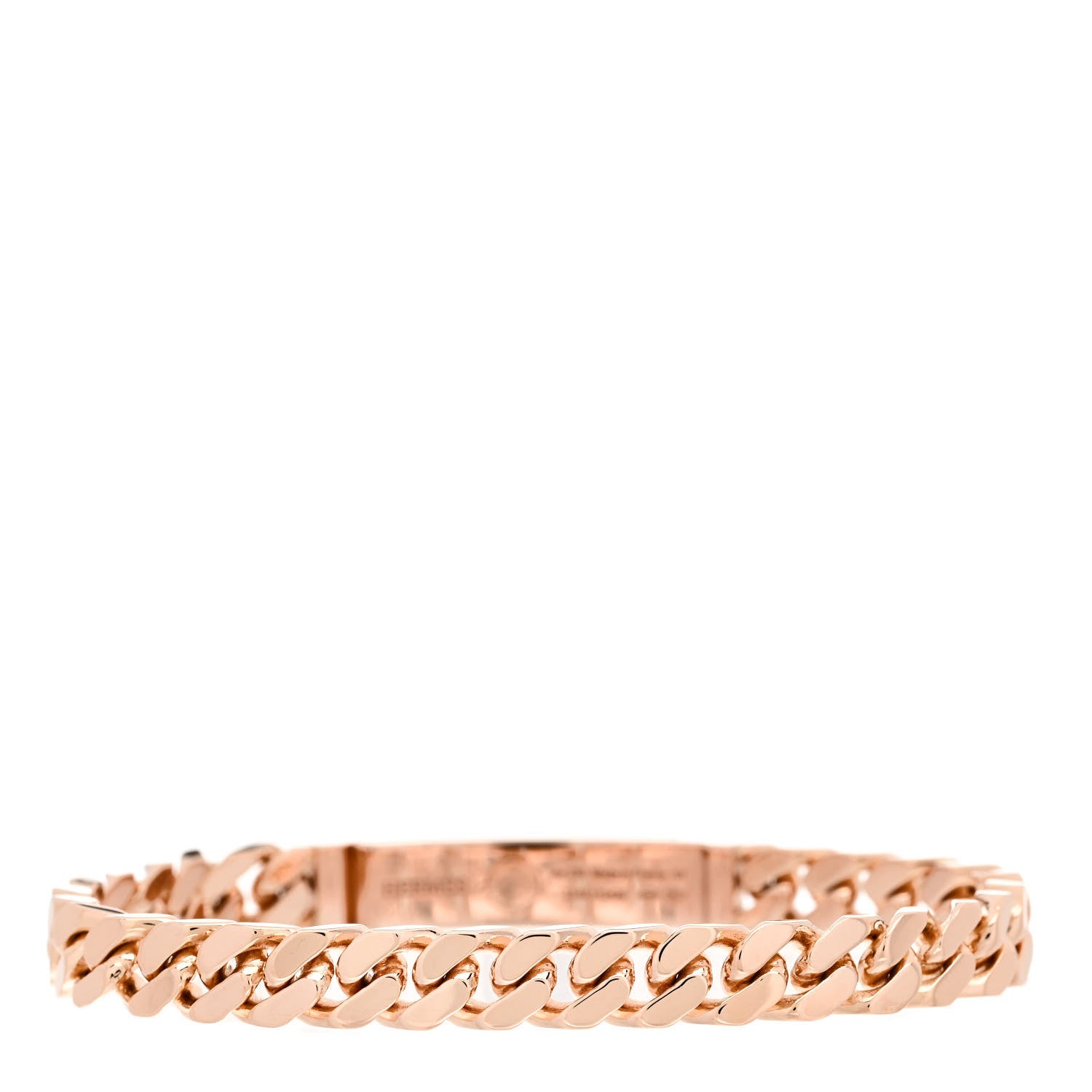 Hermes 18K Rose Gold Diamond PM Kelly Gourmette Bracelet ST 2 of 3