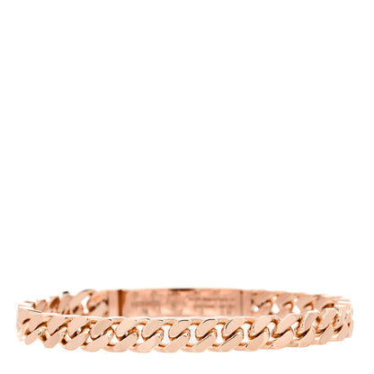 Hermes 18K Rose Gold Diamond PM Kelly Gourmette Bracelet ST 2 of 3