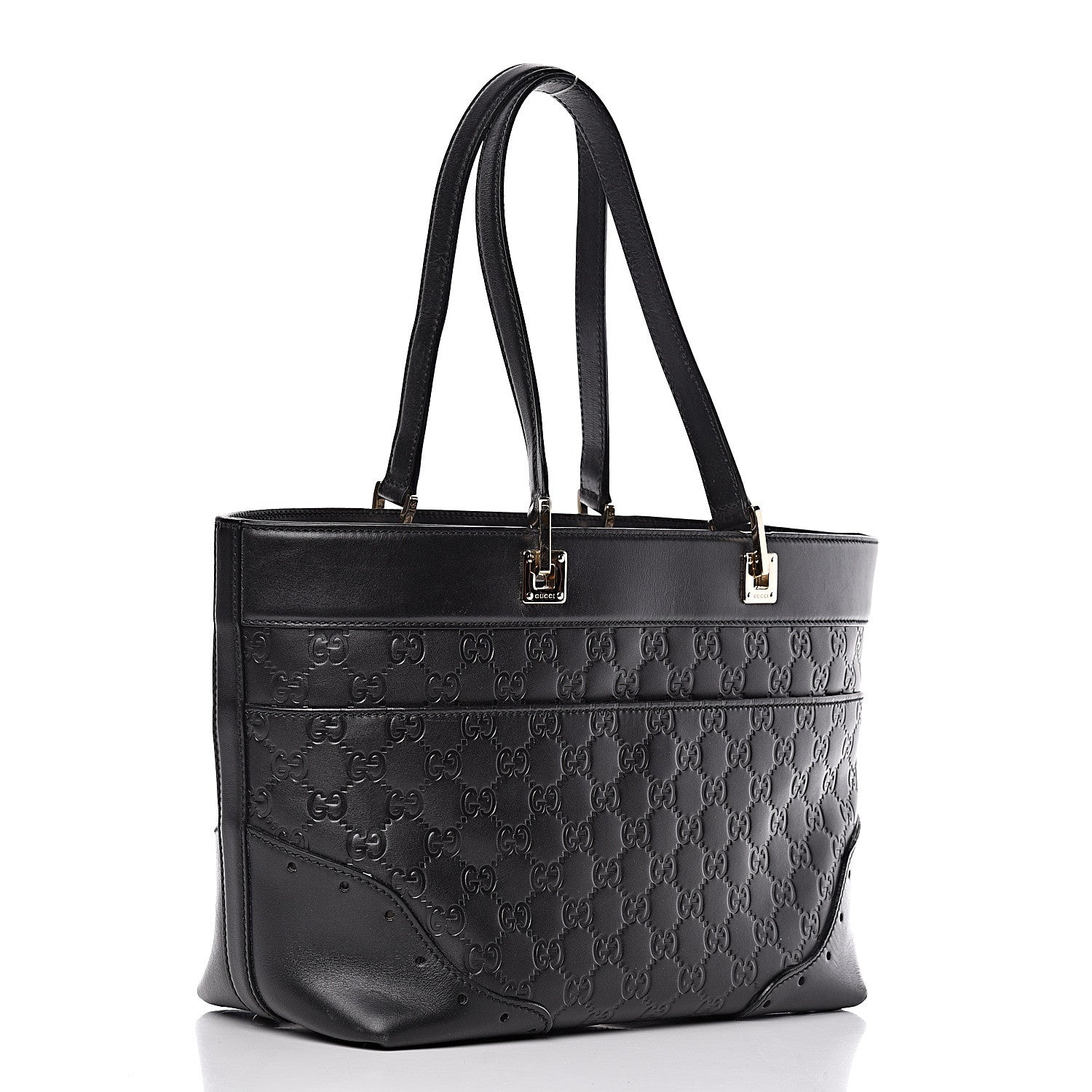 Gucci Guccissima Large Punch Tote Black 3 of 15