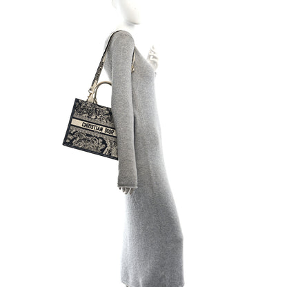 Christian Dior Calfskin Dioriviera Toile De Jouy Small Book Tote With Strap Blue Multicolor 2 of 10