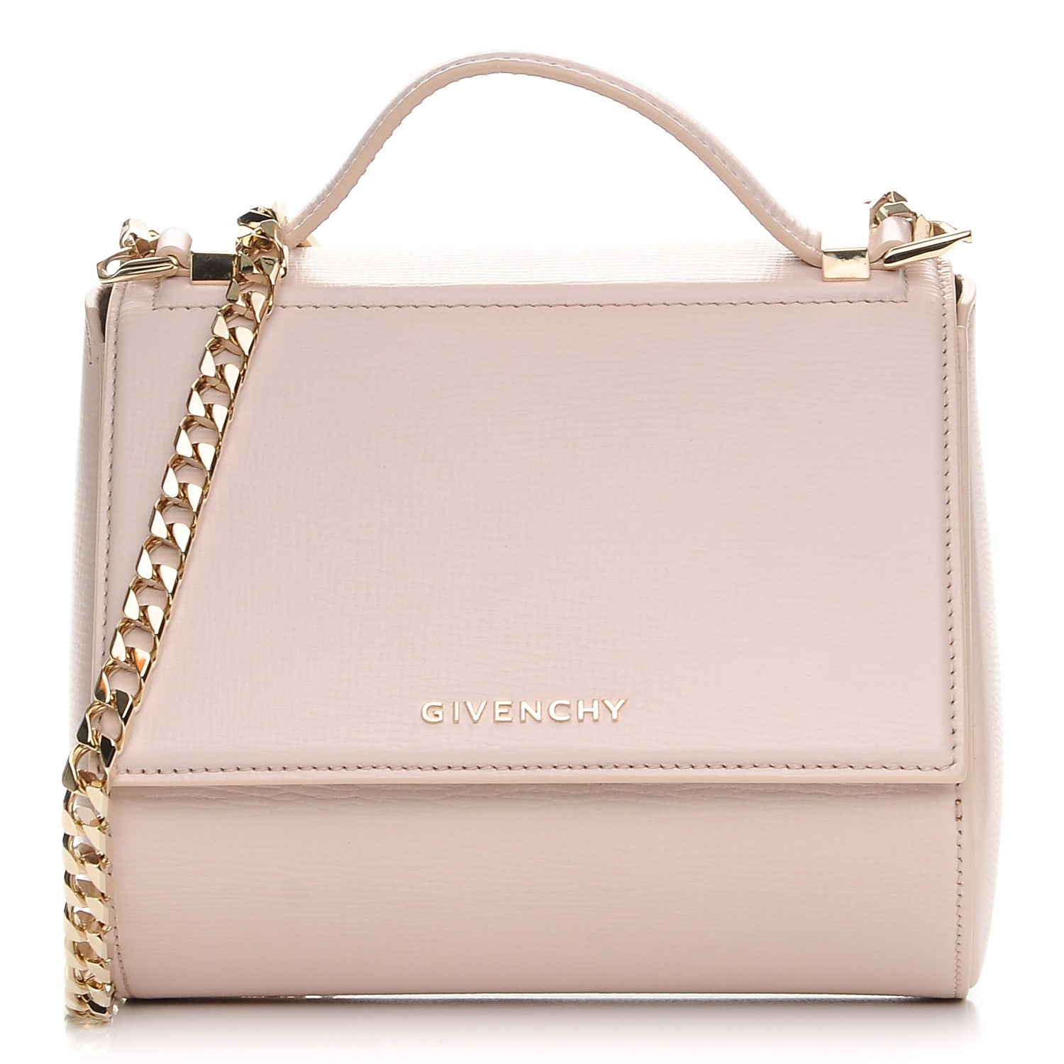 Givenchy Textured Calfskin Mini Pandora Box Chain Crossbody Bag Powder Pink 1 of 7