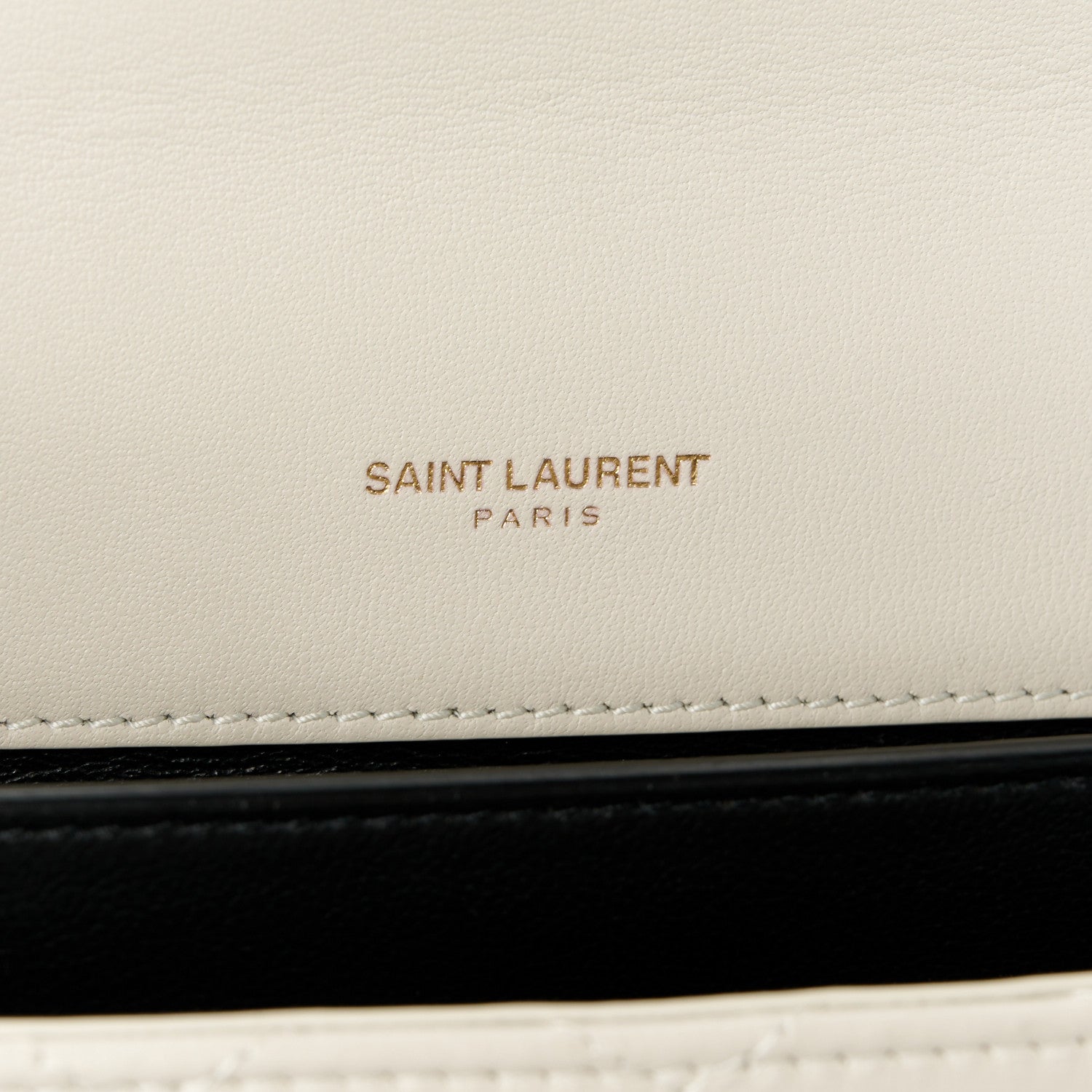 Saint Laurent Lambskin Quilted Medium Monogram Shoulder Bag Crema Soft 7 of 12