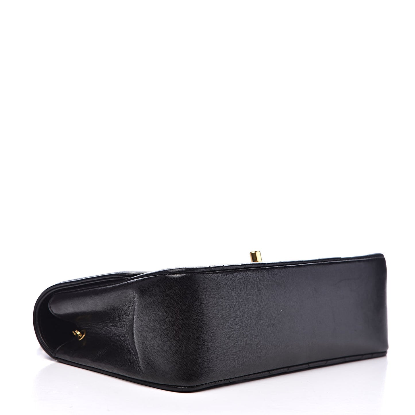 Lambskin Quilted Small Single Flap Bag Black