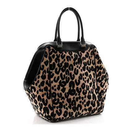 Louis Vuitton Jacquard Velvet Leopard Print Stephen Sprouse North South Bag Black 3 of 11