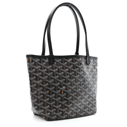Goyard Goyardine Saint Louis Junior Jr PM Tote Black 4 of 12