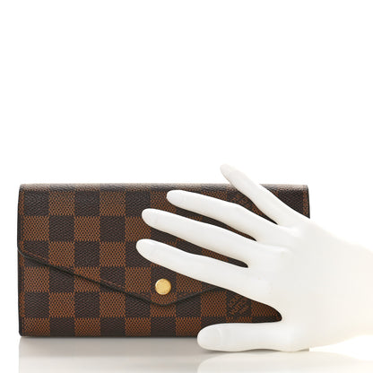 Louis Vuitton Damier Ebene Sarah Wallet NM 2 of 9