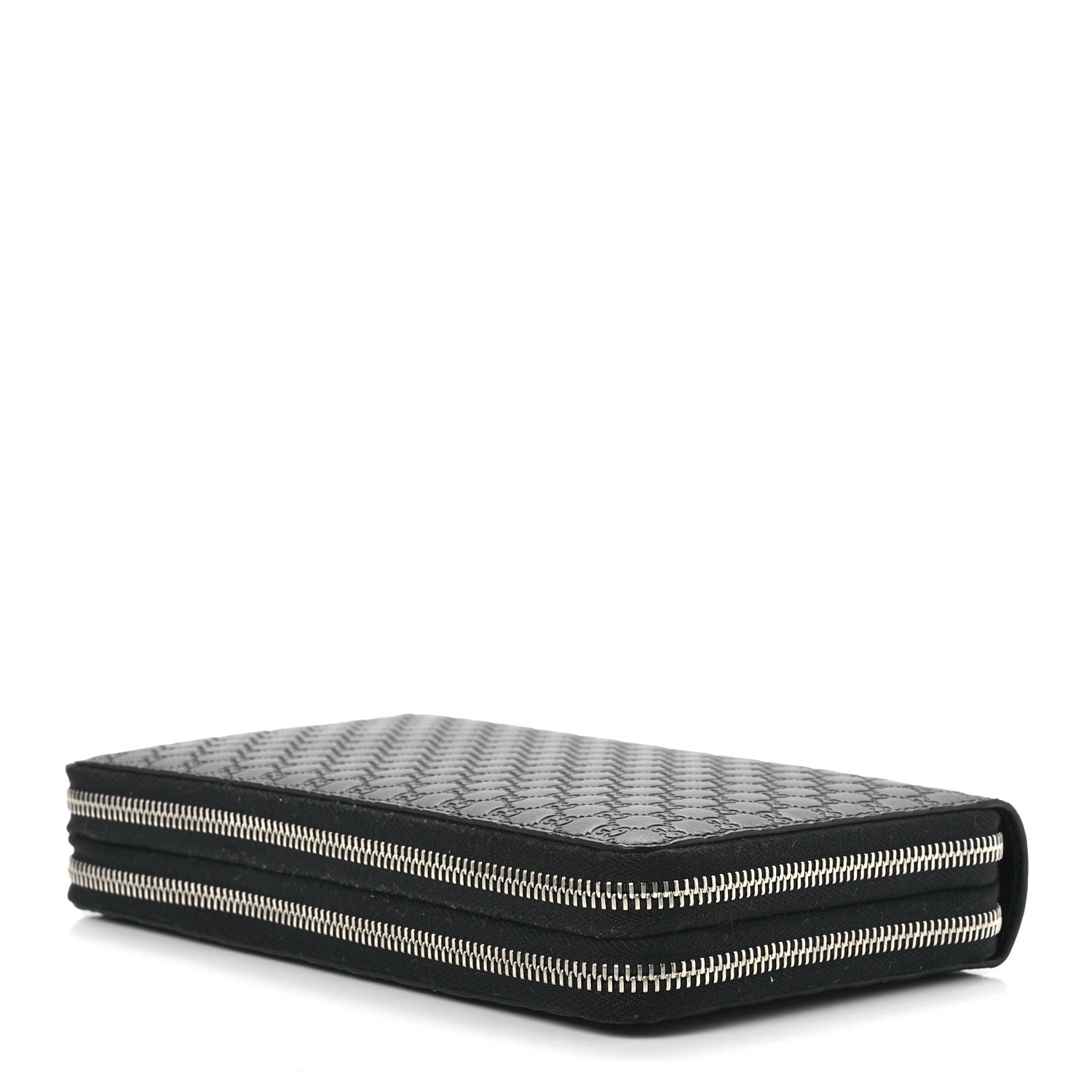 Gucci Soft Microguccissima Zip Around Top Handle Travel Wallet Carbon 10 of 13