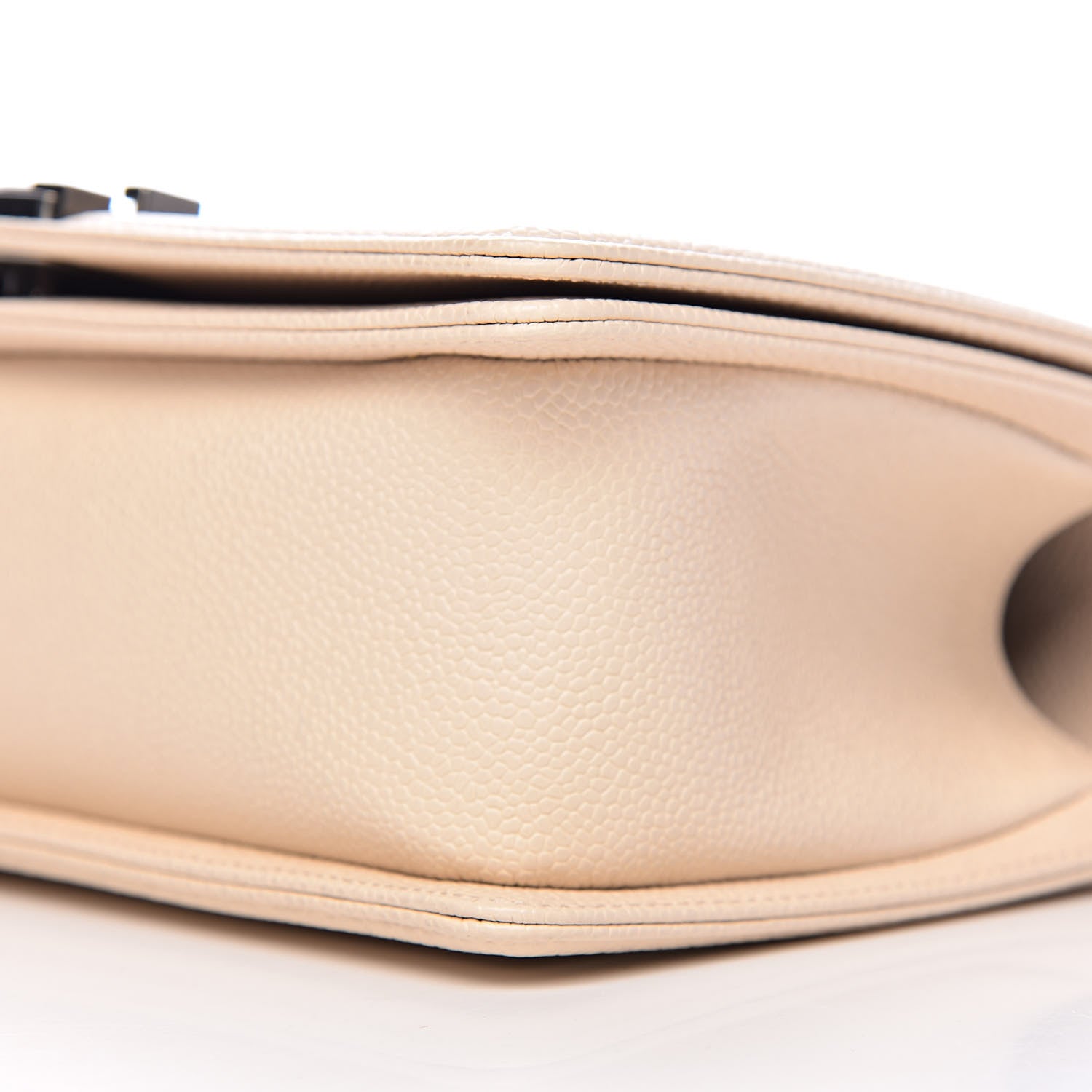 Chanel Caviar Chevron Quilted Medium Boy Flap Light Beige 9 of 11