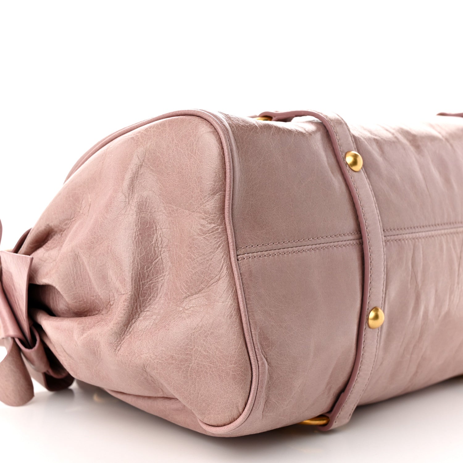 Miu Miu Vitello Lux Large Bow Bag Mughetto 10 of 11