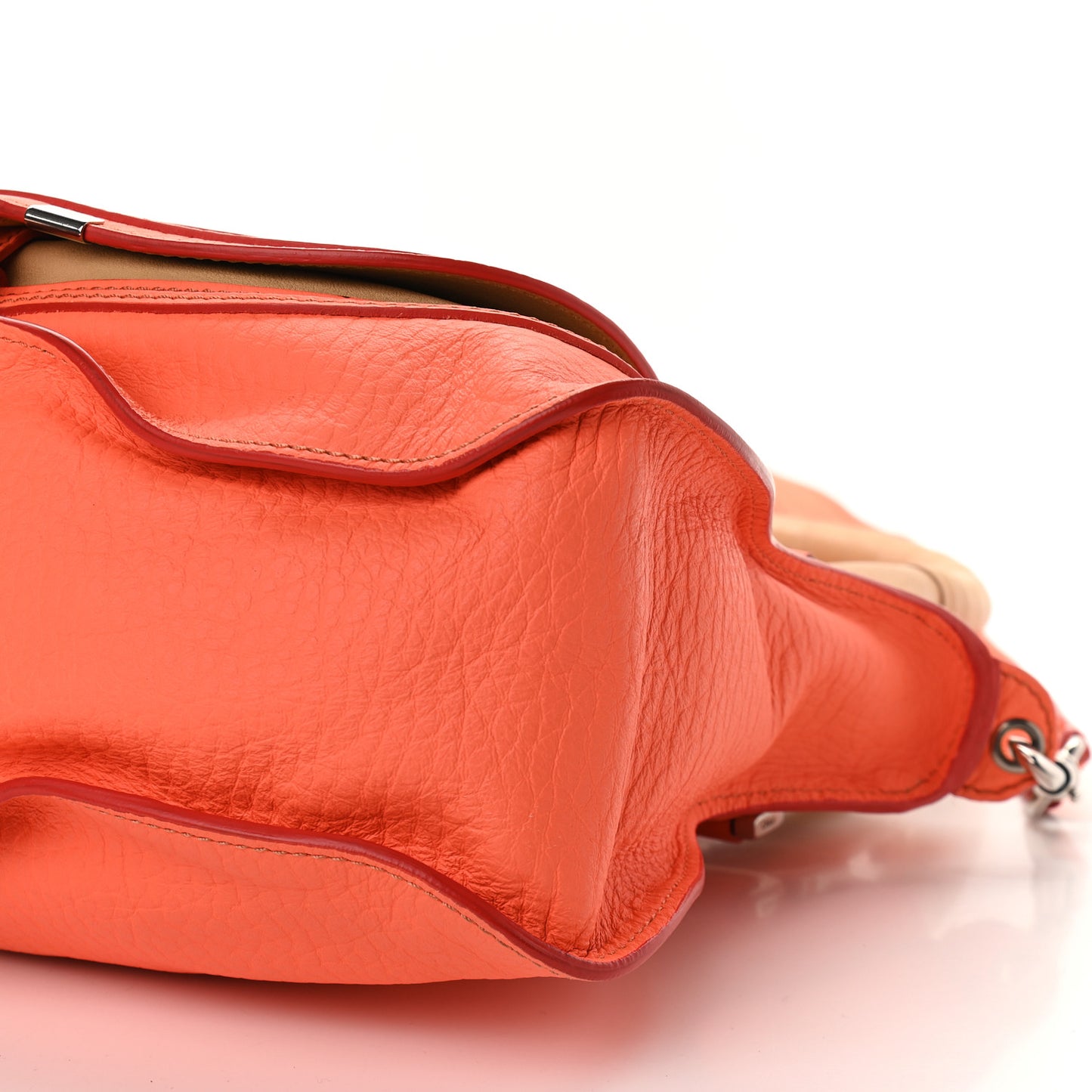 Calfskin Medium Marcie Satchel Orange Fizz