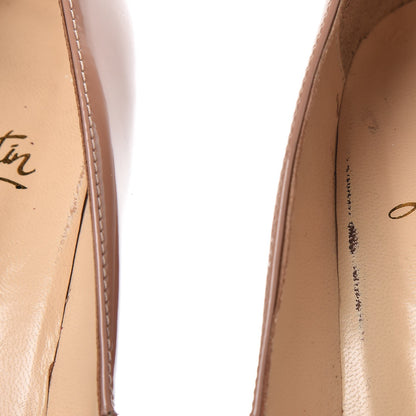 Christian Louboutin Patent Fetish Peep 150 Platform Pumps 38 Nude 13 of 17