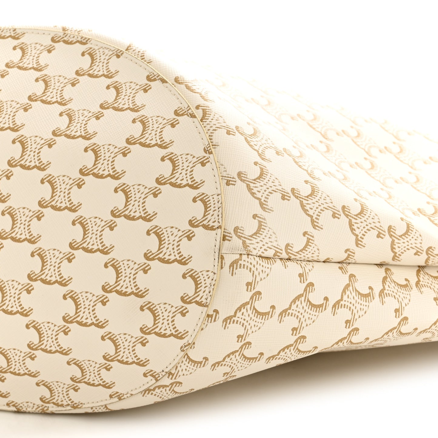 Calfskin Canvas Triomphe Large Couffin White