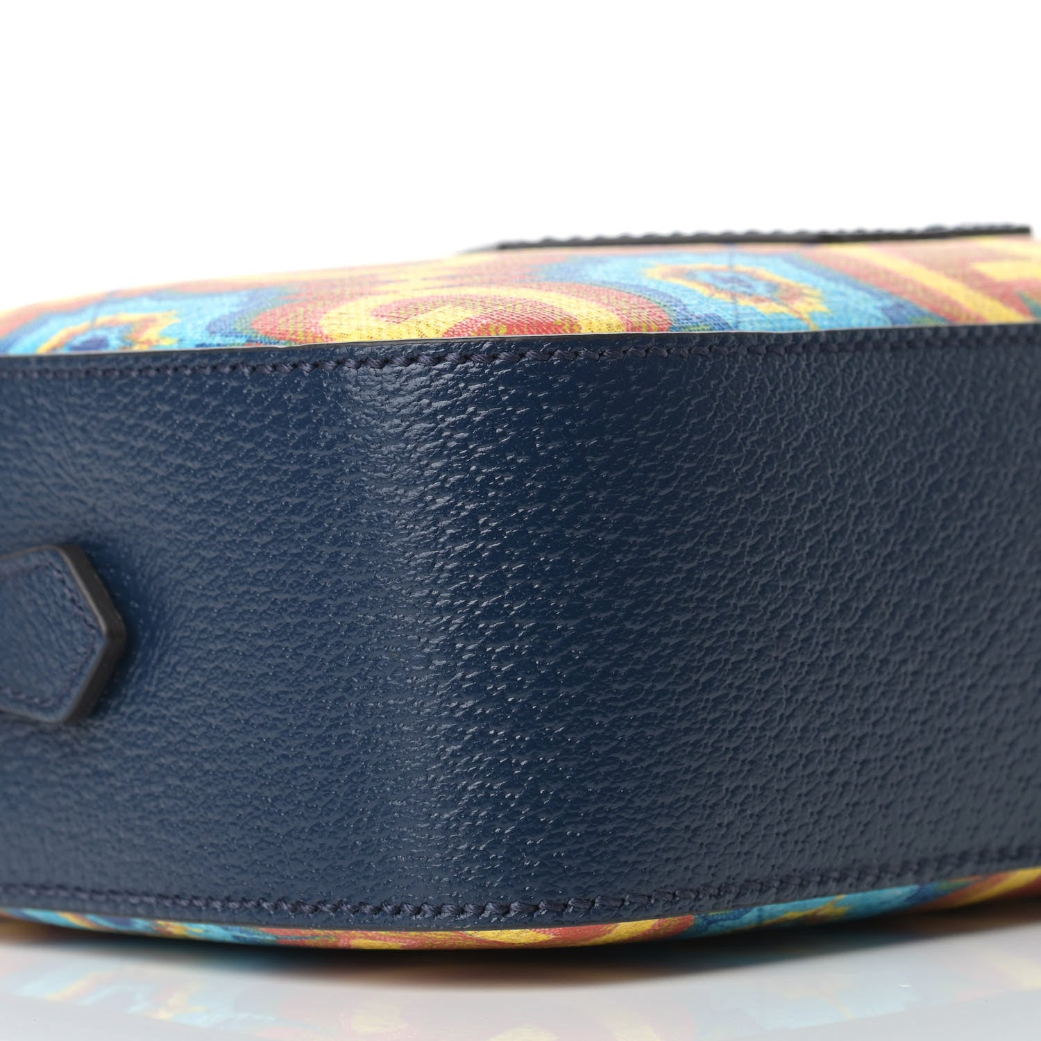 Gucci GG Supreme Kaleidoscope Calfskin Script Logo Gucci 100 Camera Bag Blue Orange Multicolor Blue Agata 8 of 10