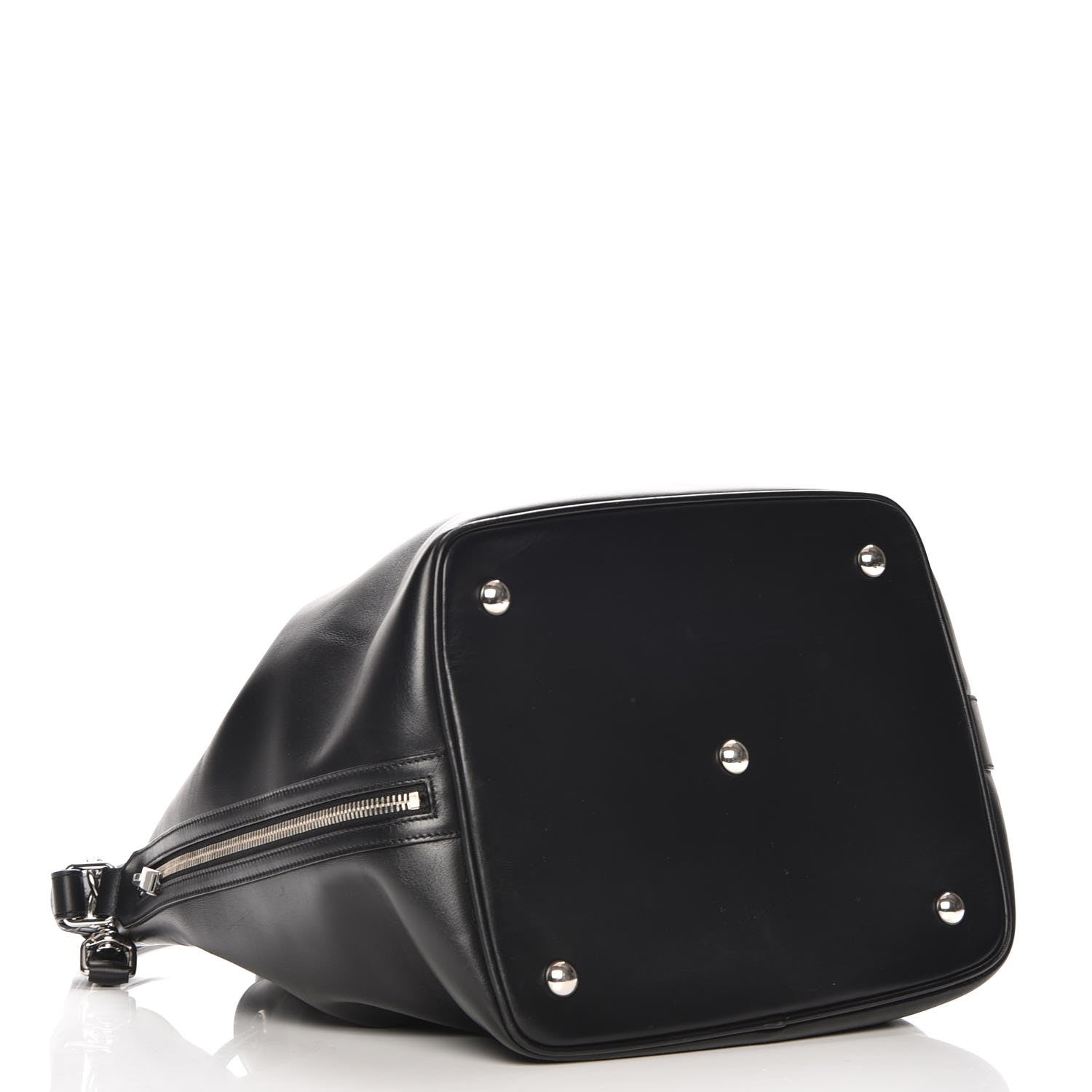 Saint Laurent Calfskin Studded Medium Emmanuelle Bucket Bag Black 5 of 9
