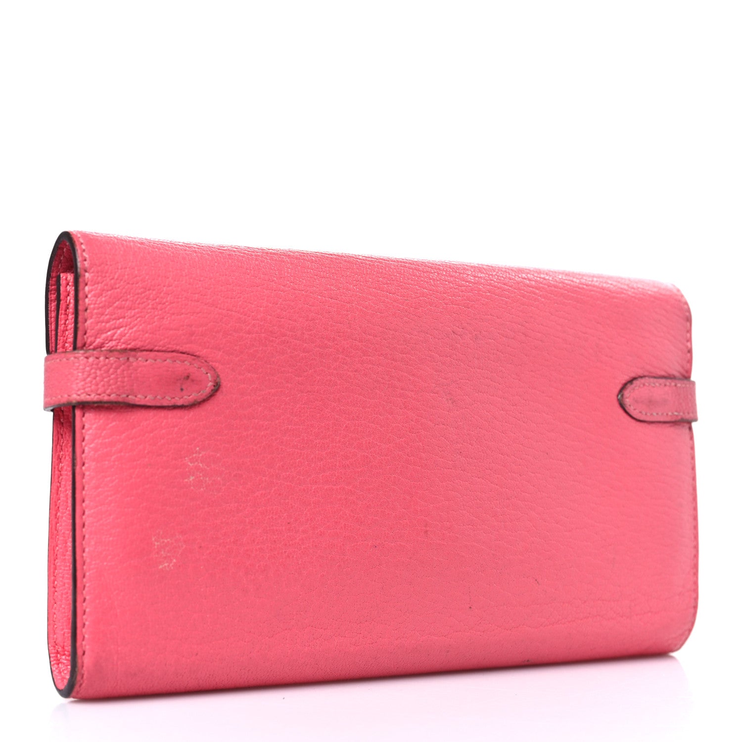 Hermes Chevre Mysore Kelly Longue Wallet Rose Azalee 3 of 14