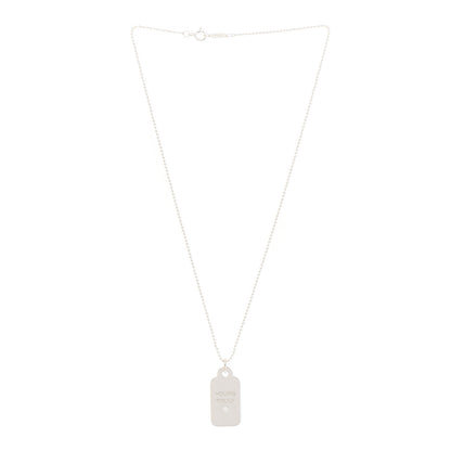 Tiffany Sterling Silver Diamond Yours Truly Charm Necklace 3 of 7