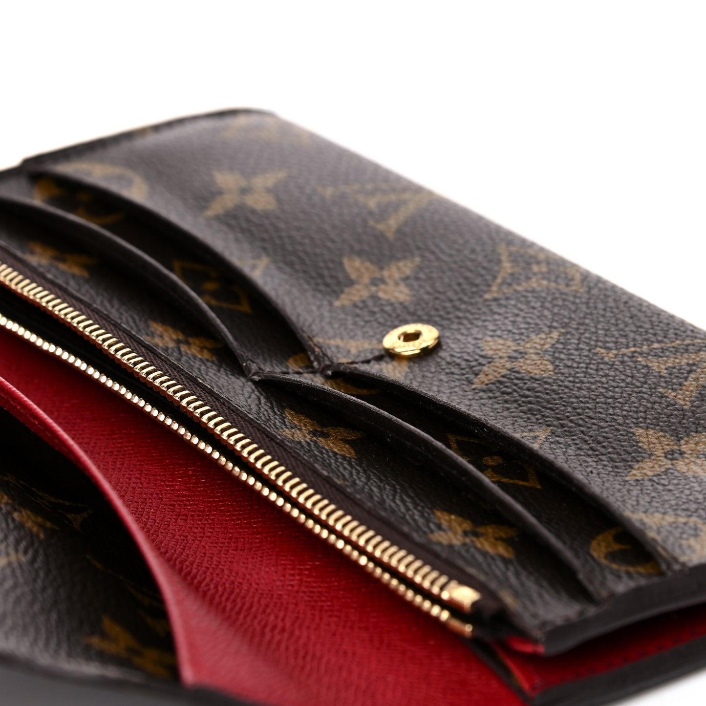 Monogram Emilie Wallet Red