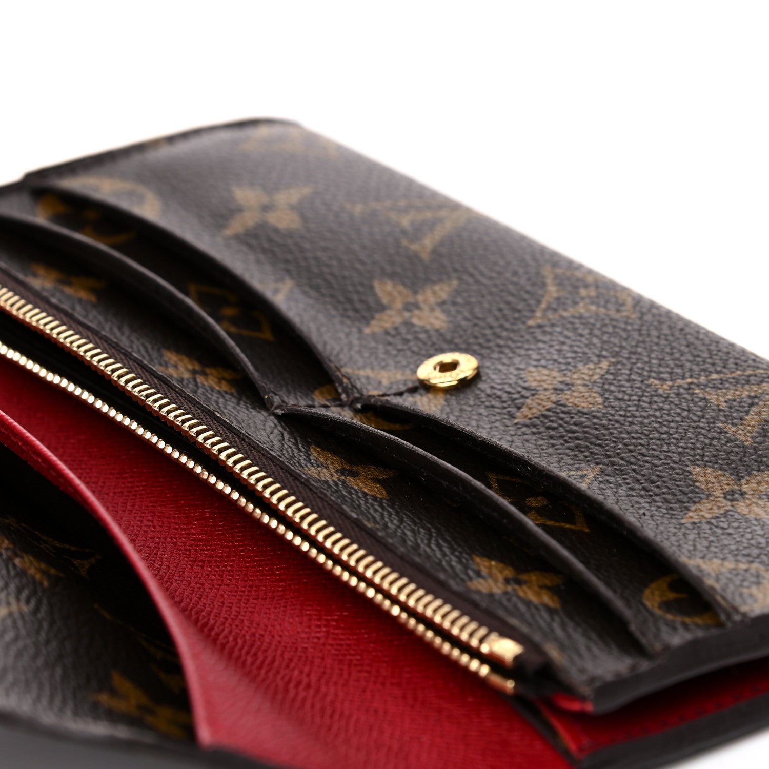 Louis Vuitton Monogram Emilie Wallet Red 11 of 11