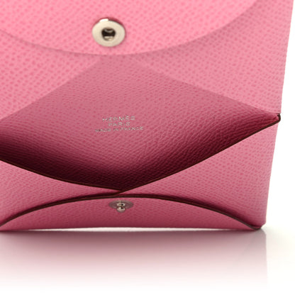 Hermes Epsom Calvi Card Case 5P Pink 4 of 4
