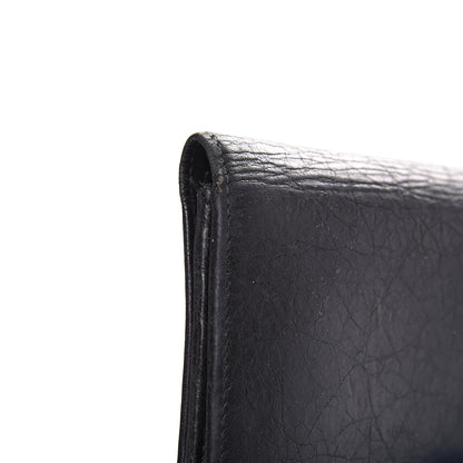 Balenciaga Agneau Classic Silver Hardware Money Wallet Black 11 of 12