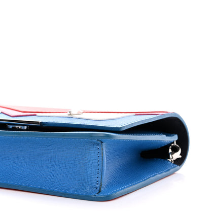 Fendi Vitello Elite Crystal Monster Eyes Tube Wallet On Chain Blue Royal Multicolor 10 of 12