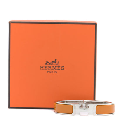 Hermes Enamel Narrow Clic Clac H Bracelet PM Curcuma 6 of 6