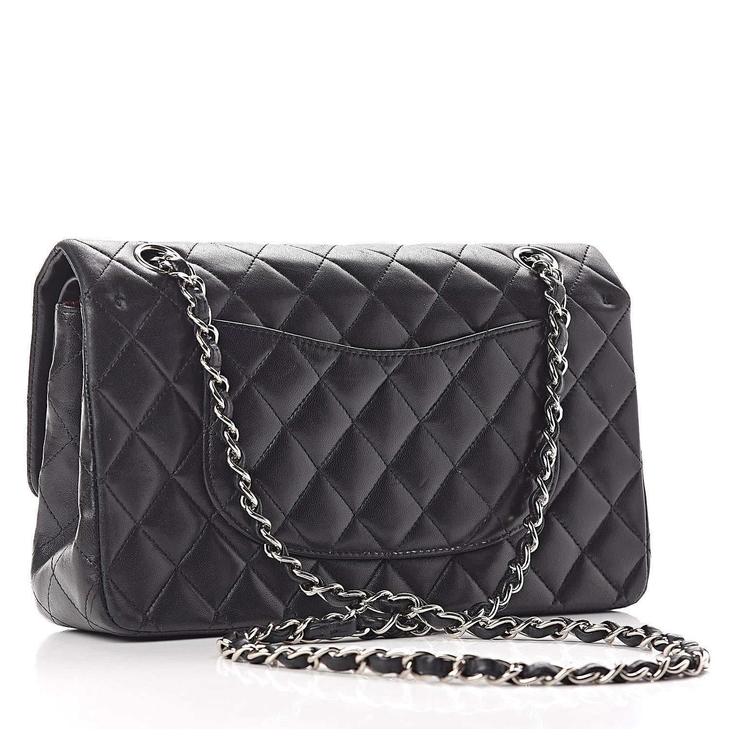Chanel Lambskin Quilted Medium Double Flap Black 3 of 25