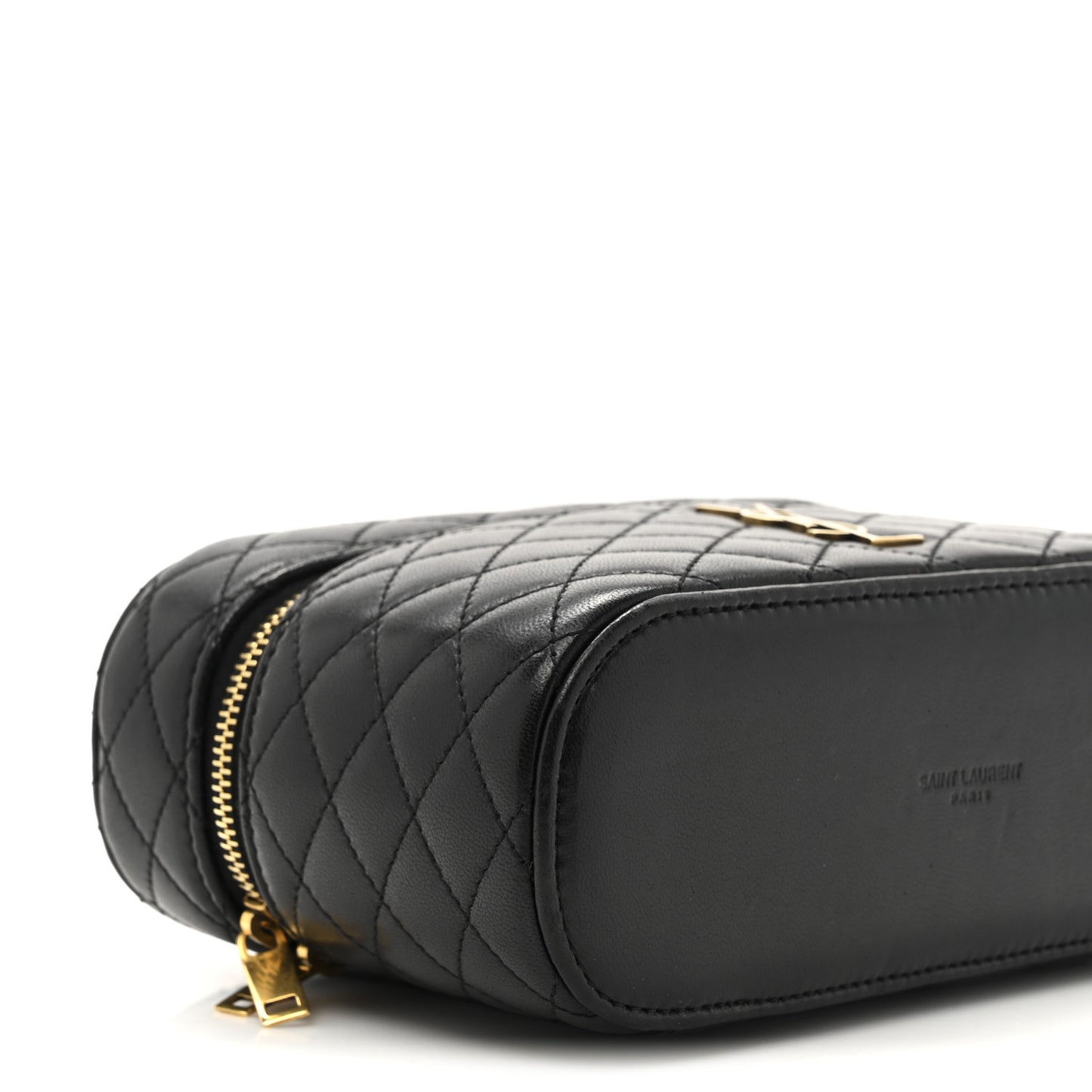 Lambskin Quilted Mini Gaby Vanity Case Black