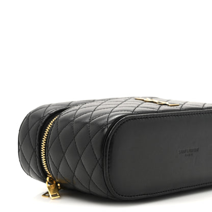 Saint Laurent Lambskin Quilted Mini Gaby Vanity Case Black 10 of 10