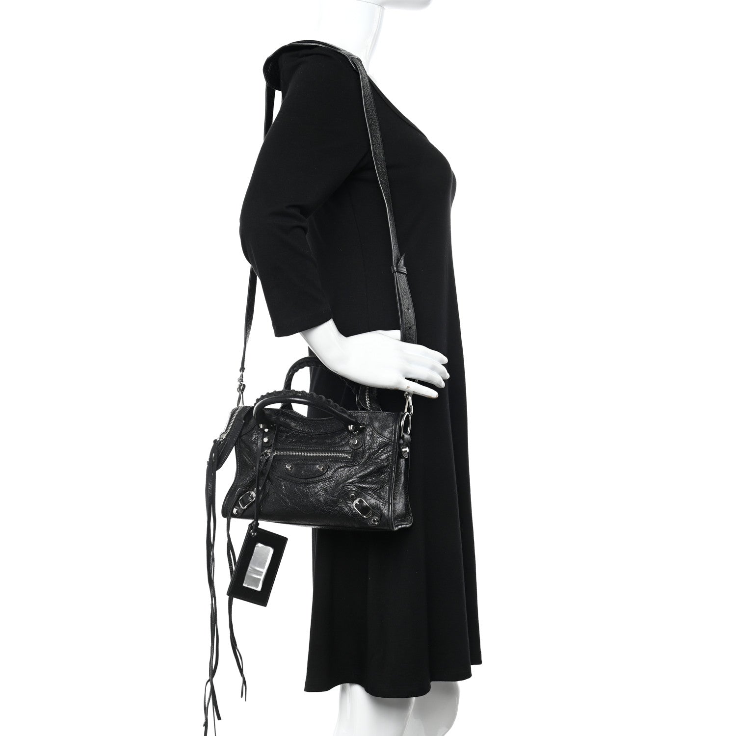 Balenciaga Agneau Classic Silver Hardware Mini City Black 2 of 11