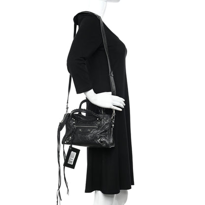Balenciaga Agneau Classic Silver Hardware Mini City Black 2 of 11