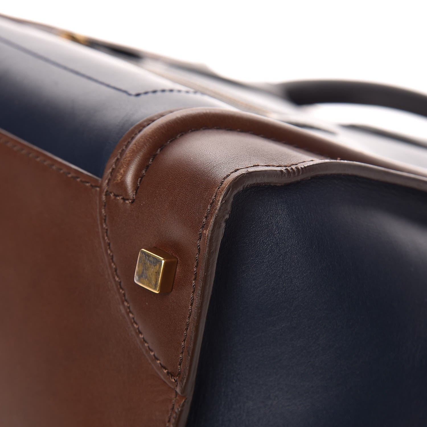 Celine Smooth Calfskin Mini Tri-Color Luggage Navy 6 of 14