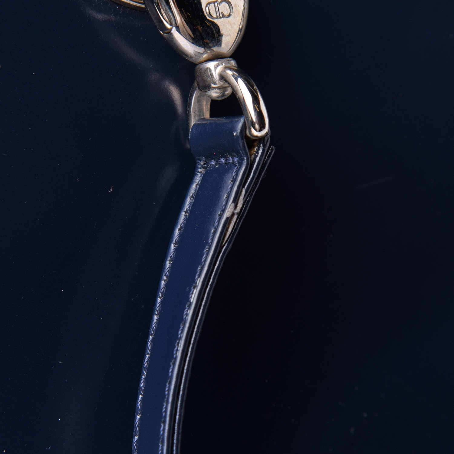 Christian Dior Glazed Calfskin Large Lady Dior Dark Blue 14 of 14