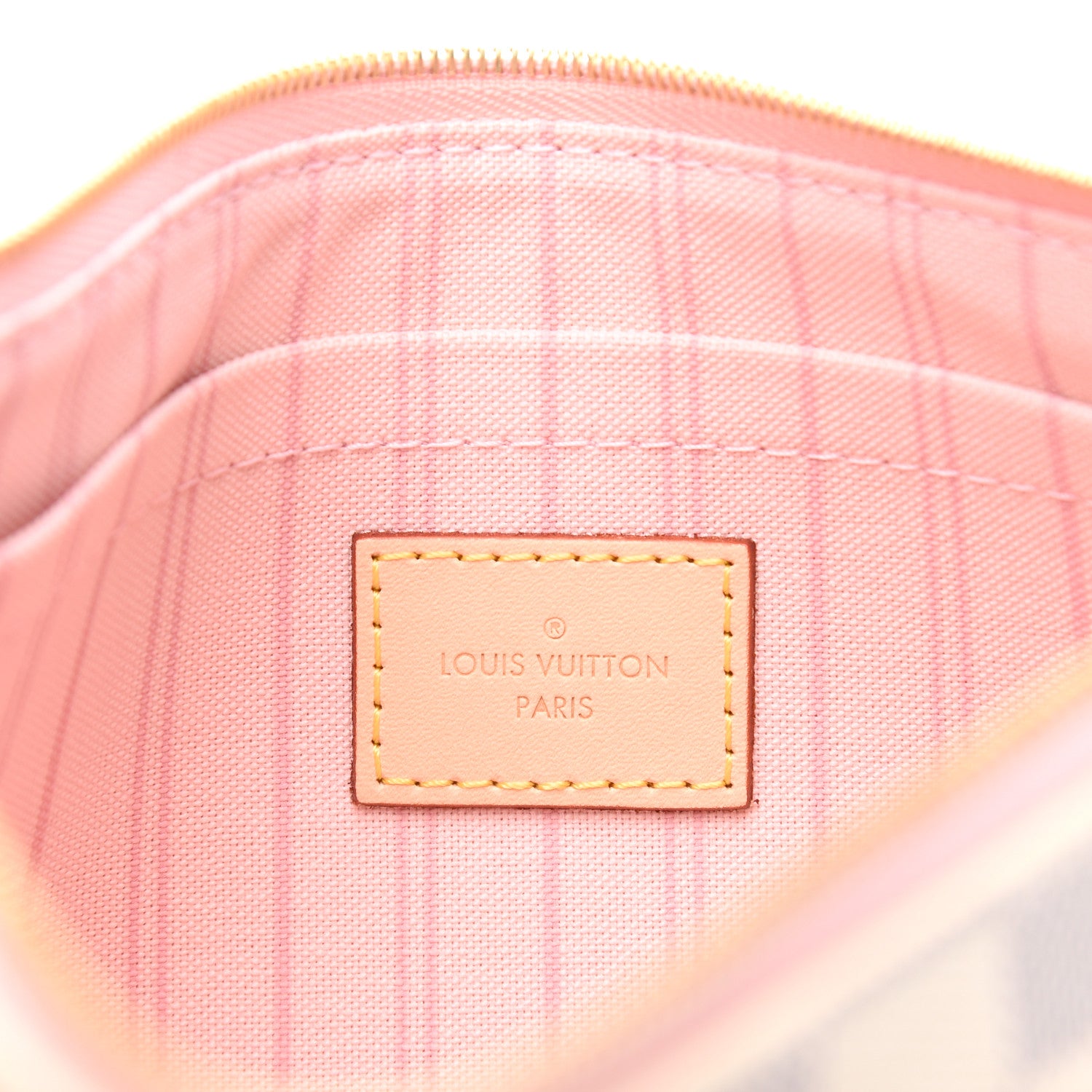 Louis Vuitton Damier Azur Neverfull MM GM Pochette Rose Ballerine 6 of 6