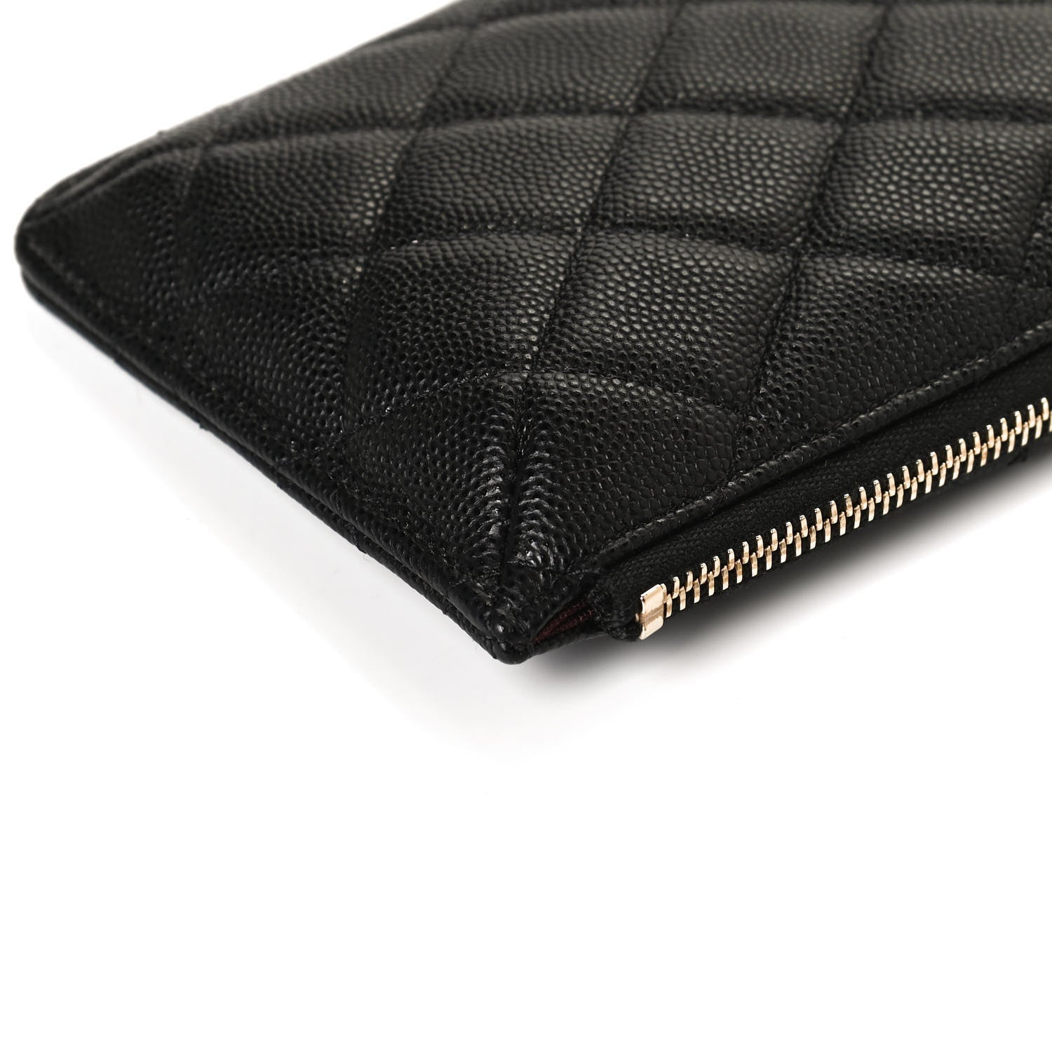 Chanel Caviar Quilted Classic Flat Wallet Pouch Black 10 of 12