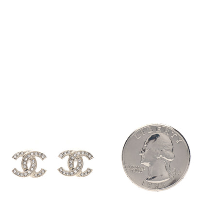 Chanel Crystal CC Earrings Light Gold 2 of 4
