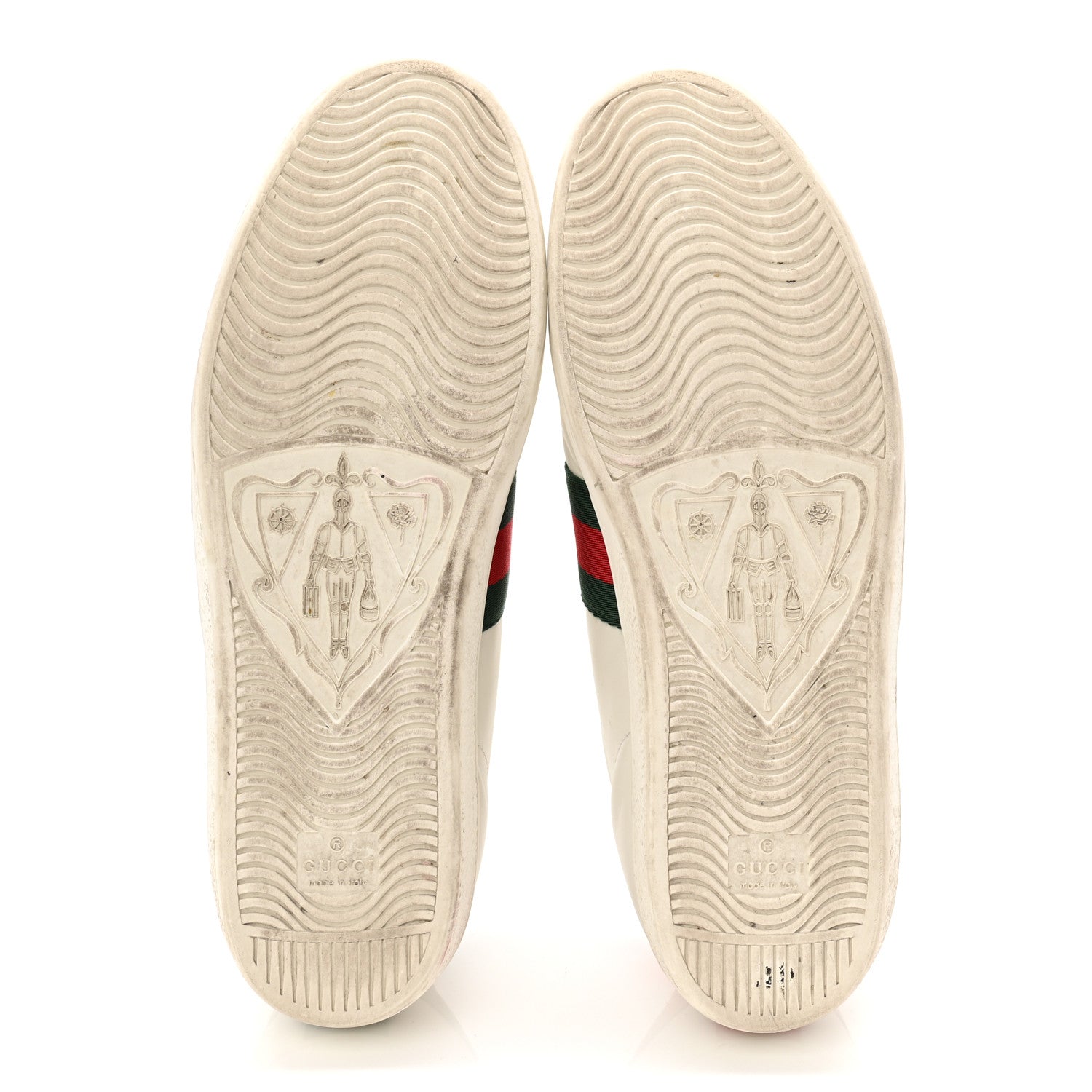 Gucci Calfskin Ayers Bee Embroidered Womens Ace Sneakers 39.5 White Green 10 of 20
