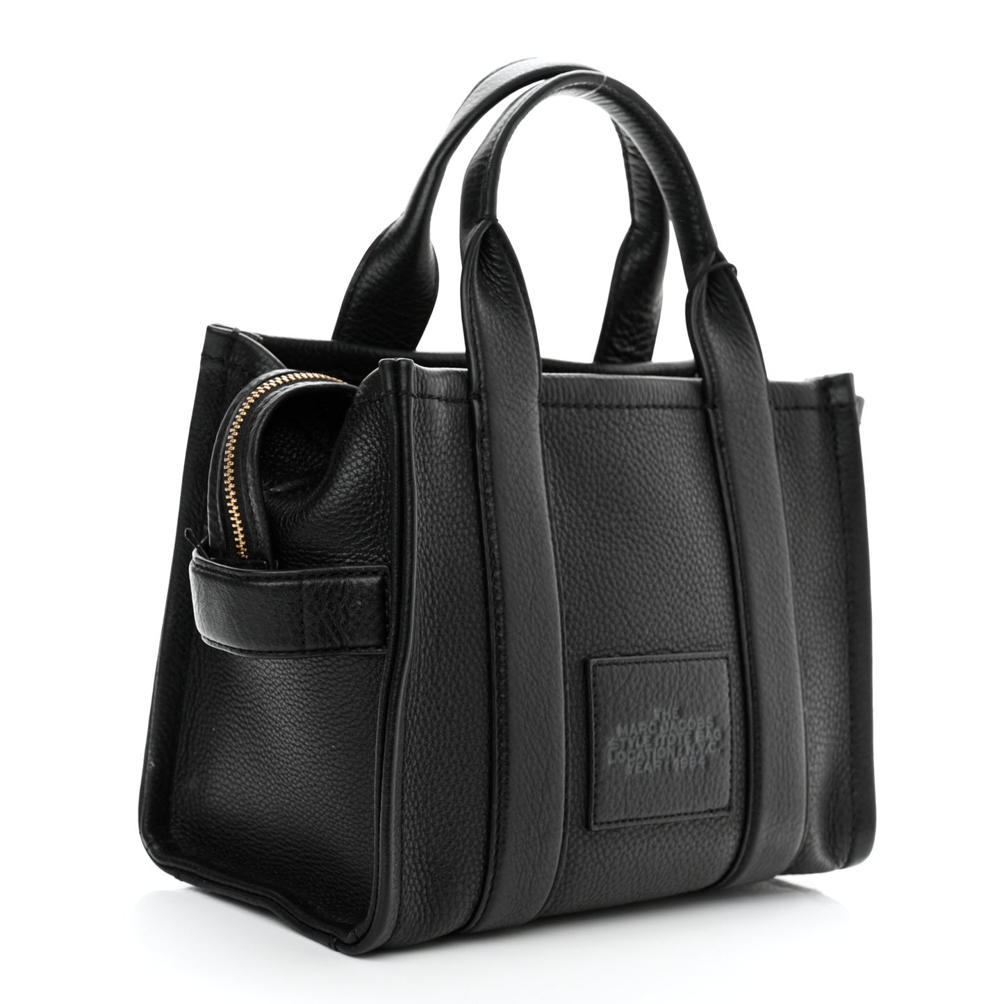 Grained Calfskin Small The Tote Bag Black